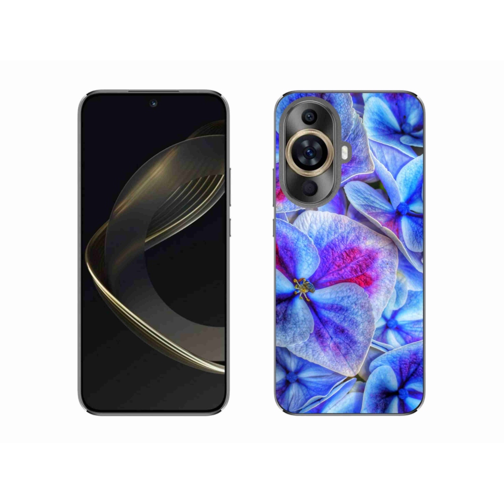 Gelový kryt mmCase na Huawei Nova 11 - modré květy 1