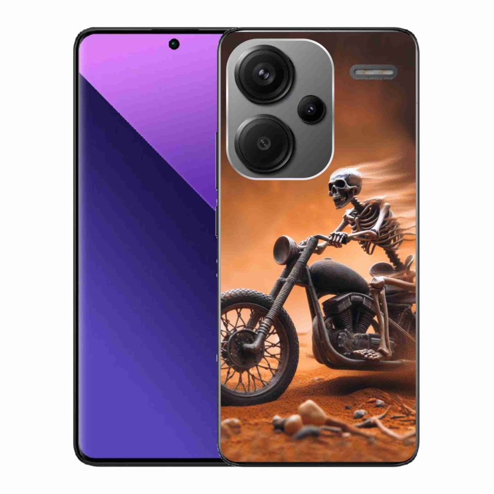 Gelový kryt mmCase na Xiaomi Redmi Note 13 Pro+ 5G - kostra na motorce