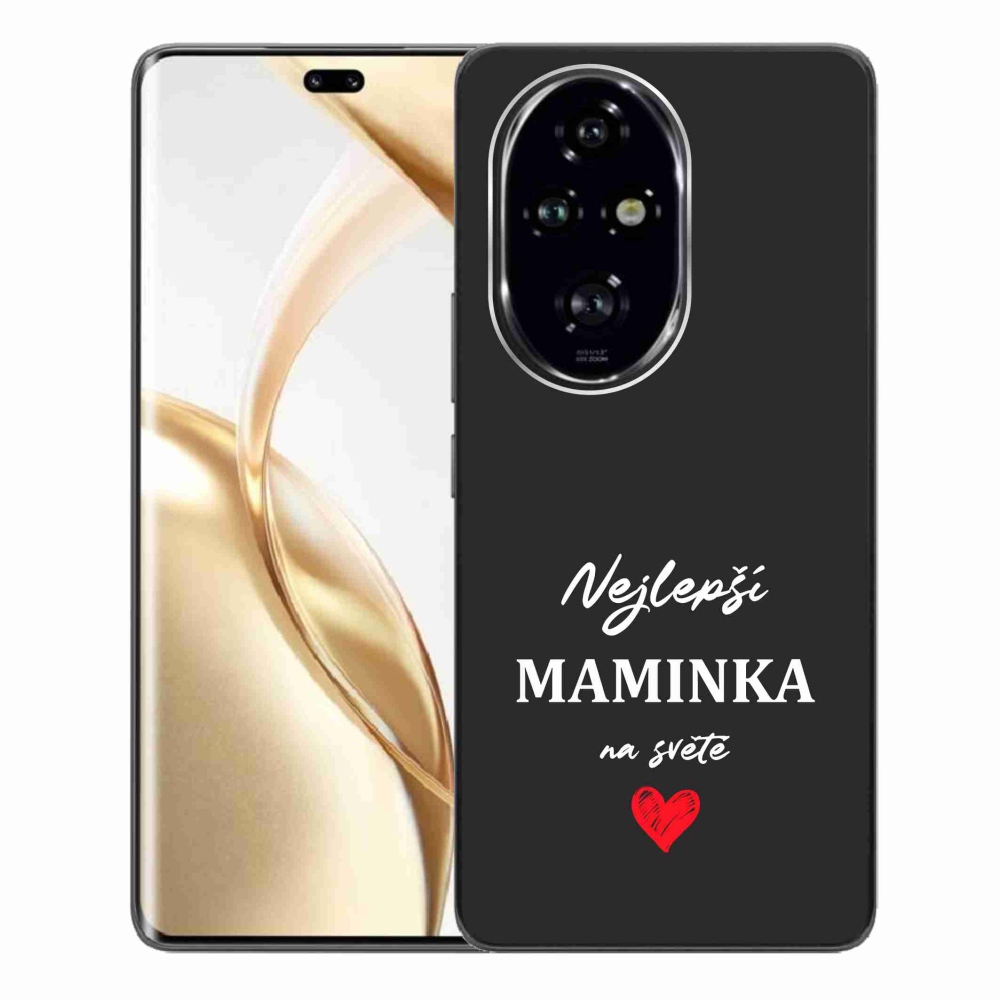 Gelový kryt mmCase na Honor 200 Pro 5G - nejlepší maminka 1 černé pozadí