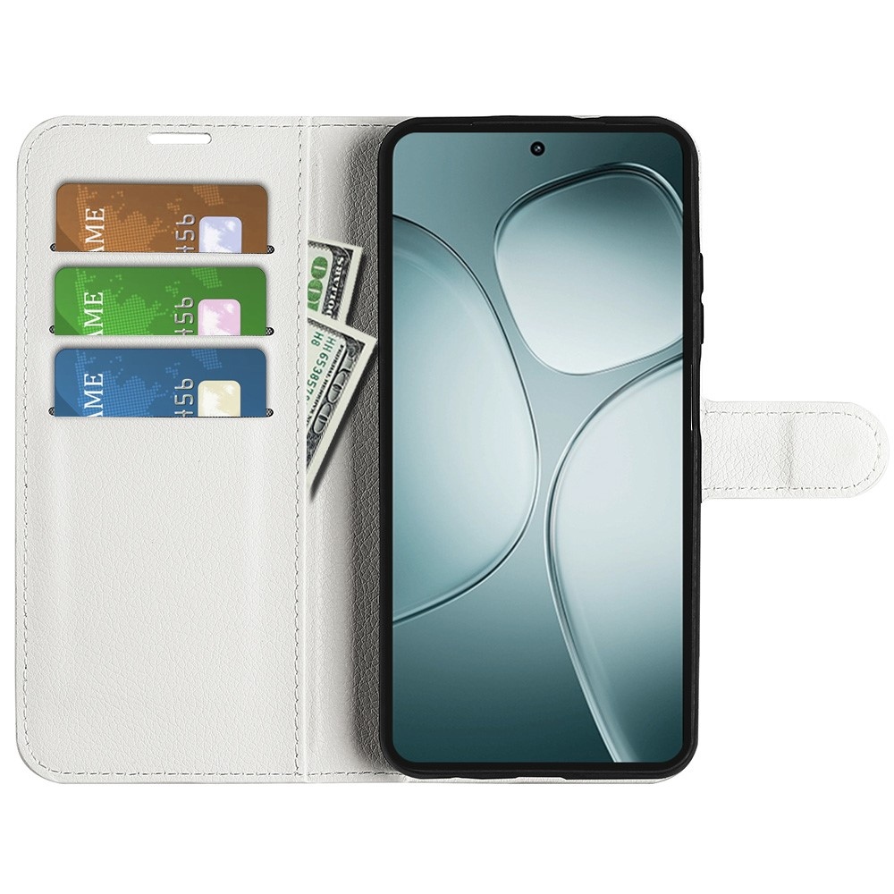 Litchi knížkové pouzdro na Xiaomi 14T - bílé