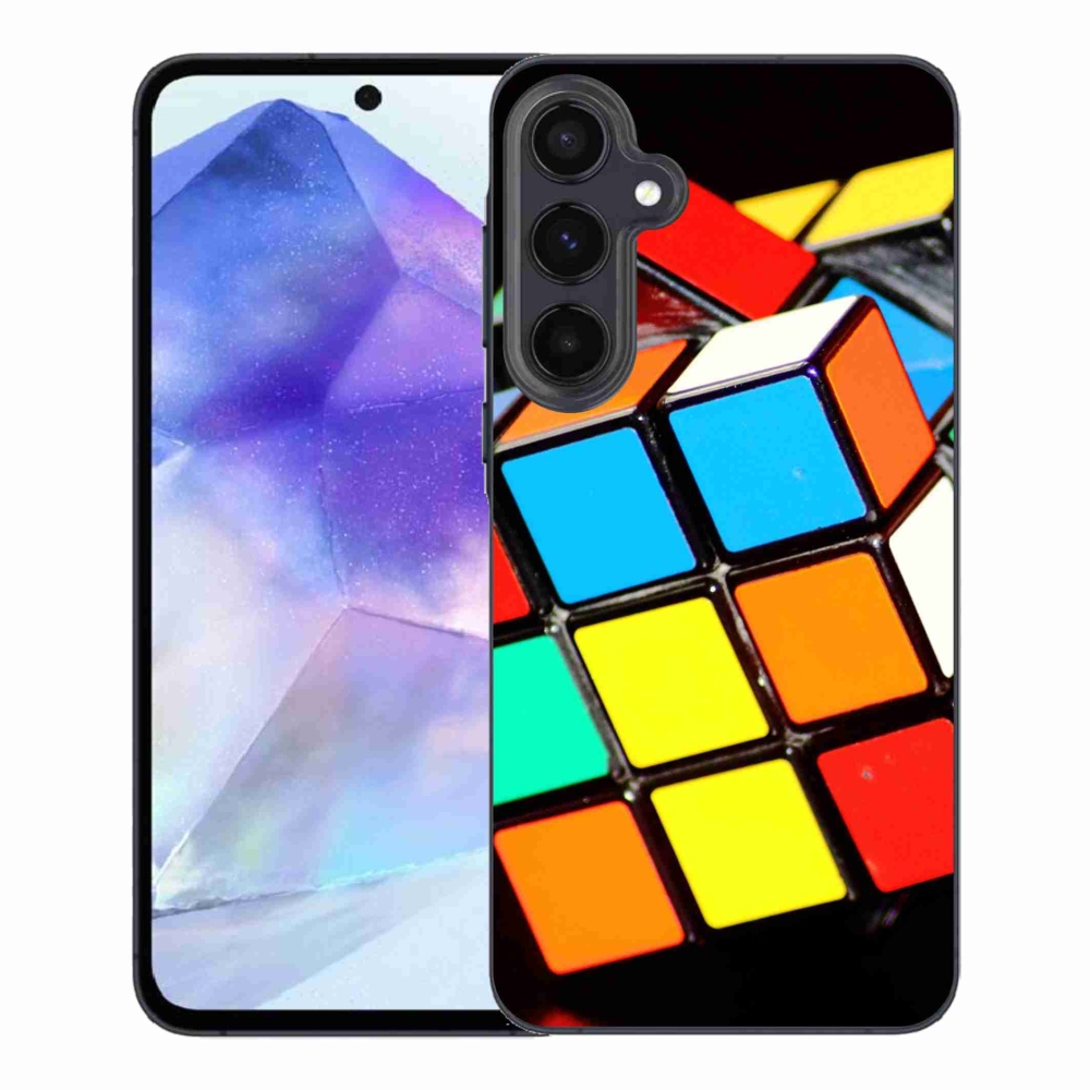 Gelový obal mmCase na Samsung Galaxy A55 5G - rubikova kostka