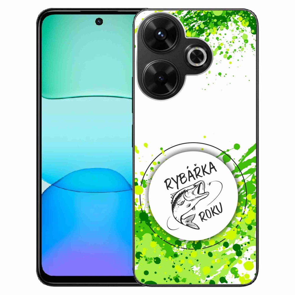 Gelový kryt mmCase na Xiaomi Redmi 13 4G/Poco M6 4G  - rybářka roku bílé pozadí