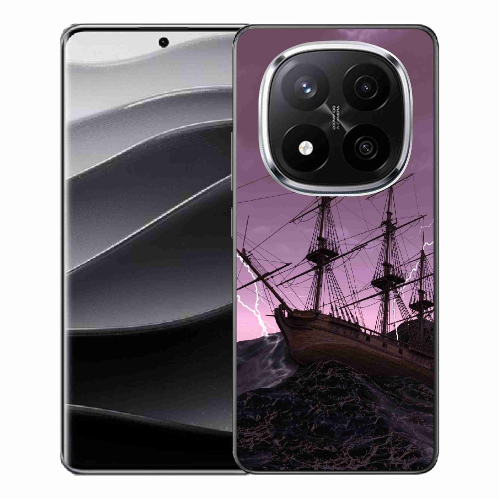 Gelový kryt mmCase na Xiaomi Redmi Note 14 Pro+ 5G - loď v bouři