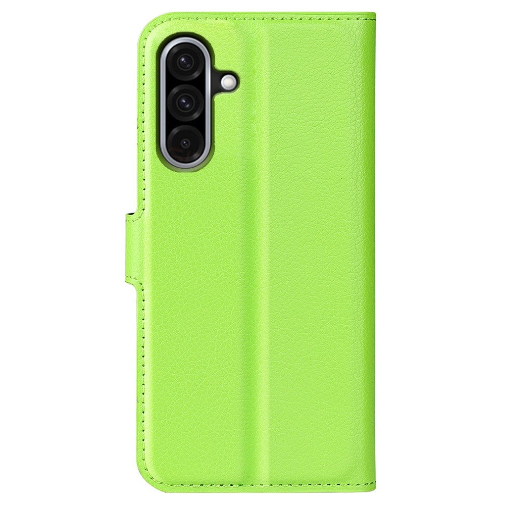 Litchi knížkové pouzdro na Samsung Galaxy A36 5G - zelené