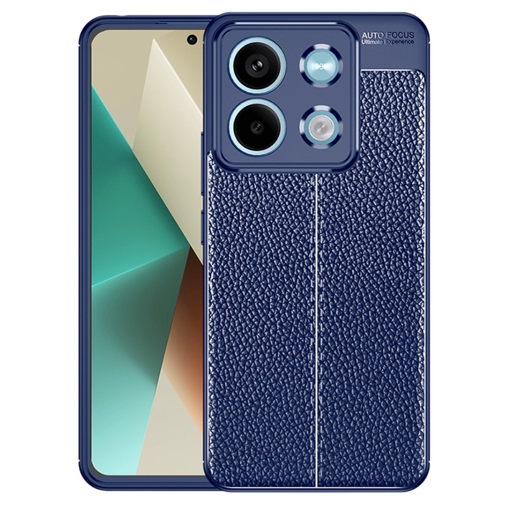 Litchi odolný gelový obal na Xiaomi Redmi Note 13 5G - modrý