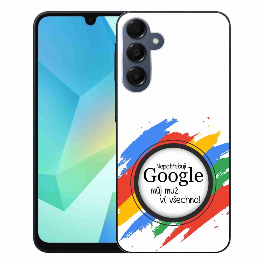 Gelový kryt mmCase na Samsung Galaxy A16 4G/5G - muž ví všechno bílé pozadí