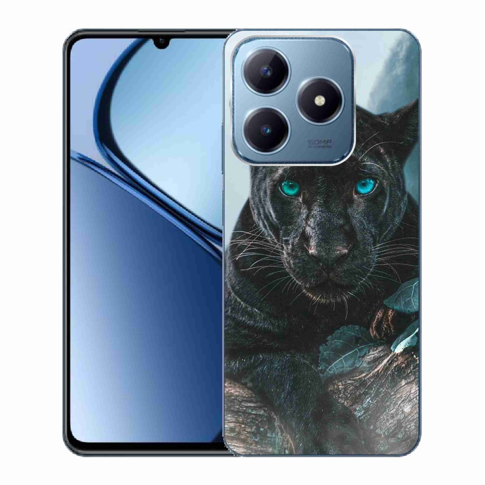 Gelový kryt mmCase na Realme C63 - černý panter