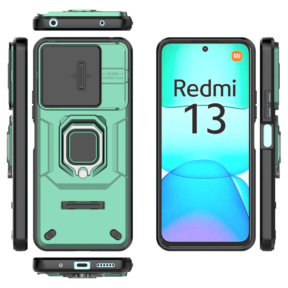 Lens odolný hybridní kryt na Xiaomi Redmi 13 4G/Poco M6 4G - zelený