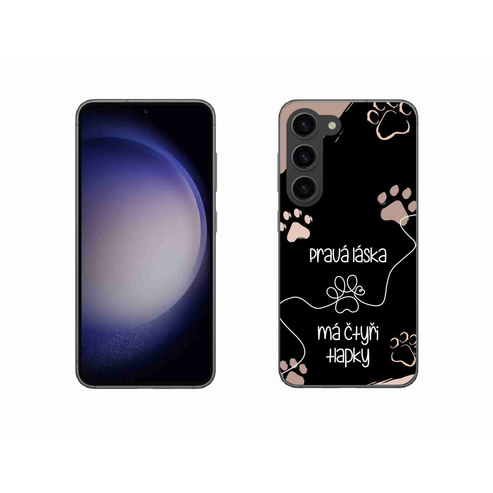 Gelový kryt mmCase na Samsung Galaxy S23 5G - psí motiv 1 černé pozadí