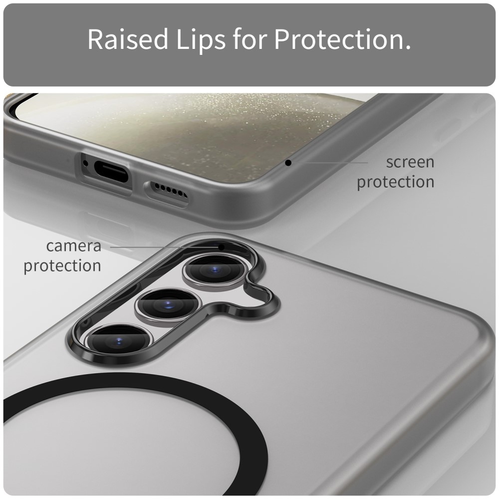 Frost gelový obal s podporou MagSafe na Samsung Galaxy S24+/S25+ - černý