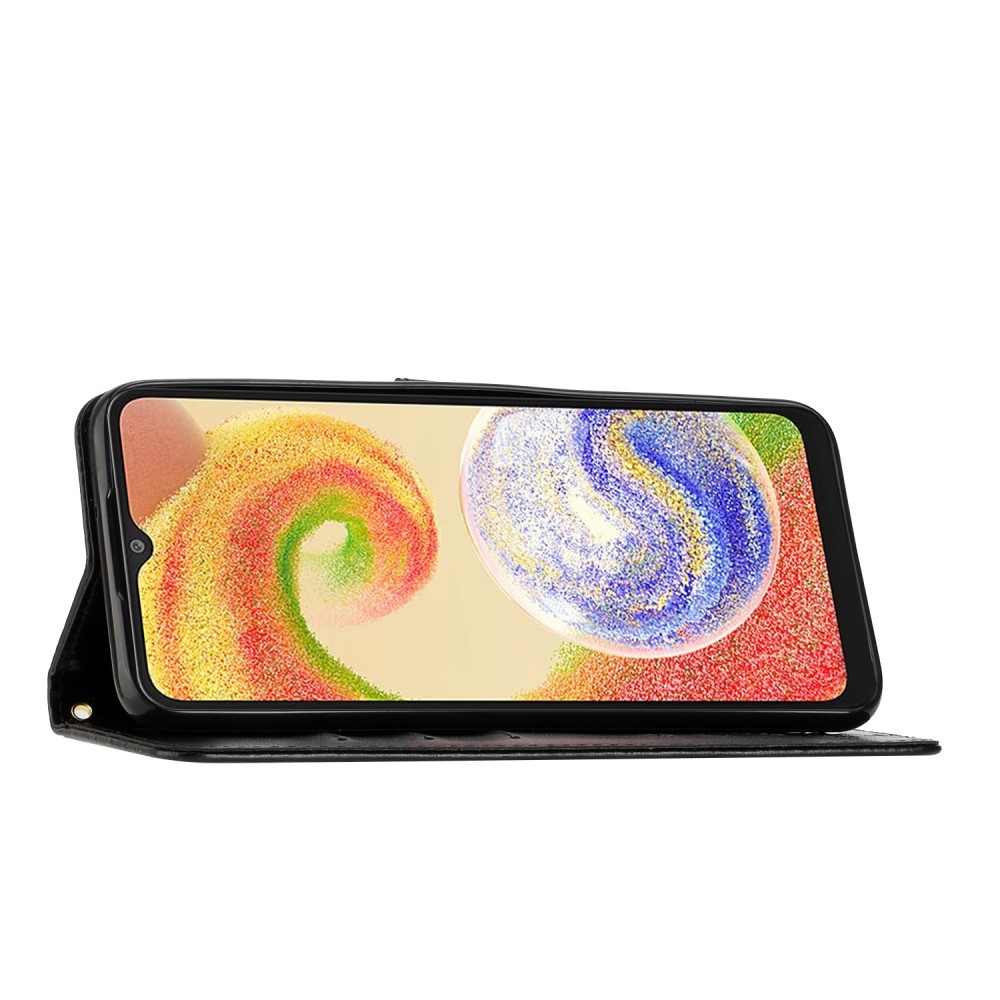 Flowers knížkové pouzdro na Samsung Galaxy A06 4G - černé