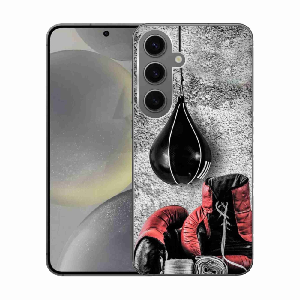Gelový kryt mmCase na Samsung Galaxy S24 - boxovací pytel a rukavice