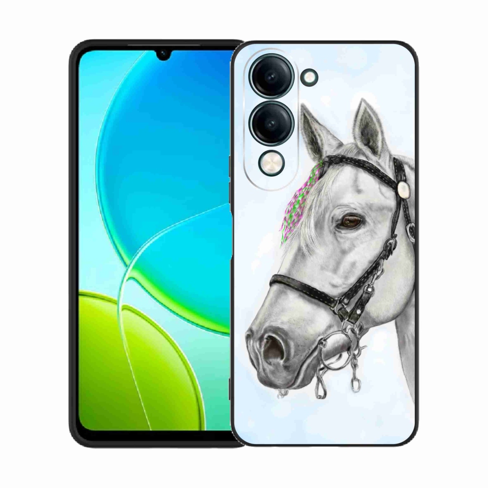 Gelový kryt mmCase na Vivo Y29s 5G - bílý kůň 1