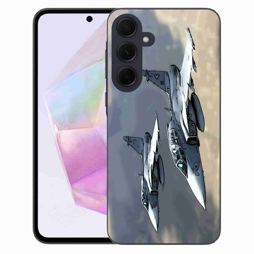 Gelový kryt mmCase na Samsung Galaxy A35 5G - stíhačky