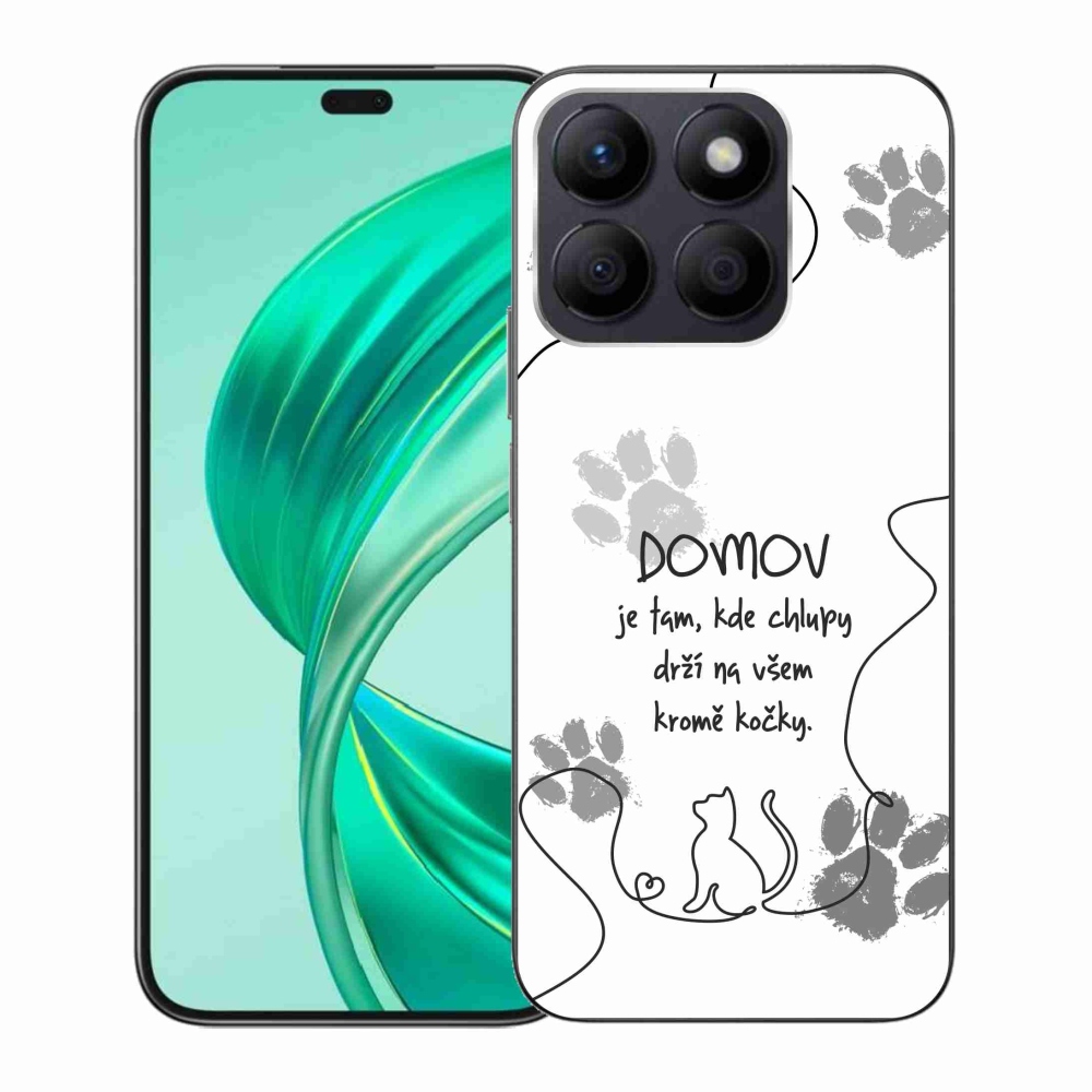 Gelový kryt mmCase na Honor X8b - kočičí motiv bílé pozadí