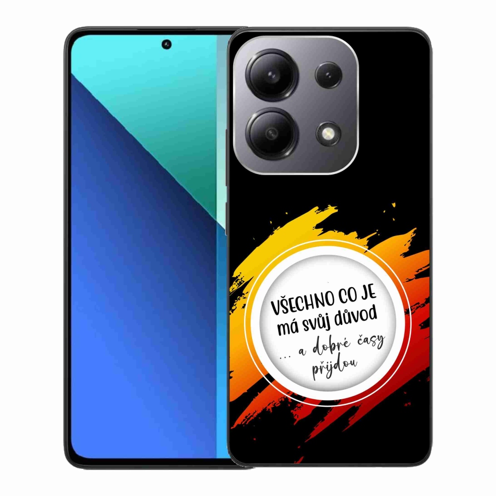 Gelový kryt mmCase na Xiaomi Redmi Note 13 - citát 3 černé pozadí