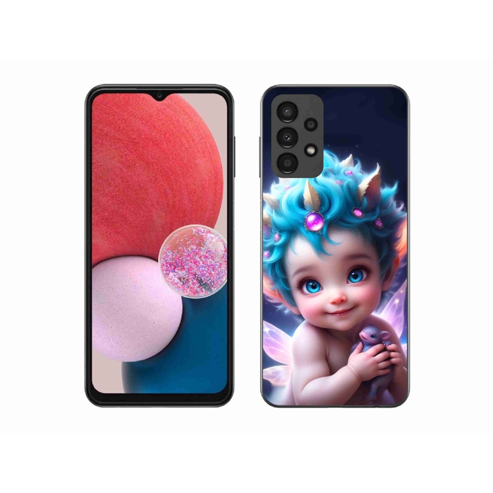 Gelový kryt mmCase na Samsung Galaxy A13 4G - dítě s motýlími křídly