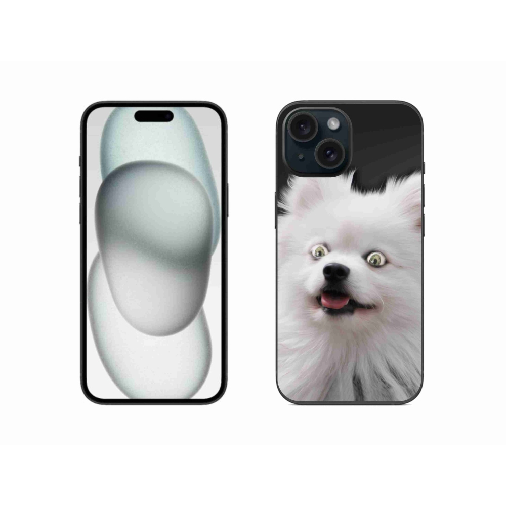 Gelový kryt mmCase na iPhone 15 - bílý špic