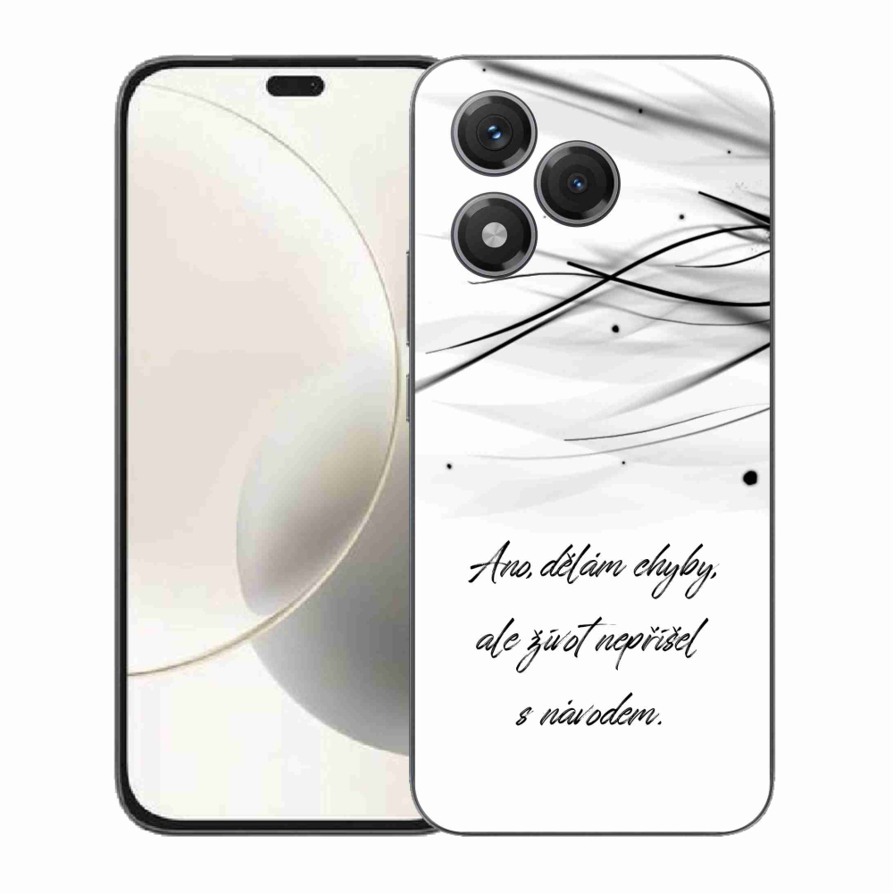 Gelový kryt mmCase na Honor 400 Lite - citát bílé pozadí