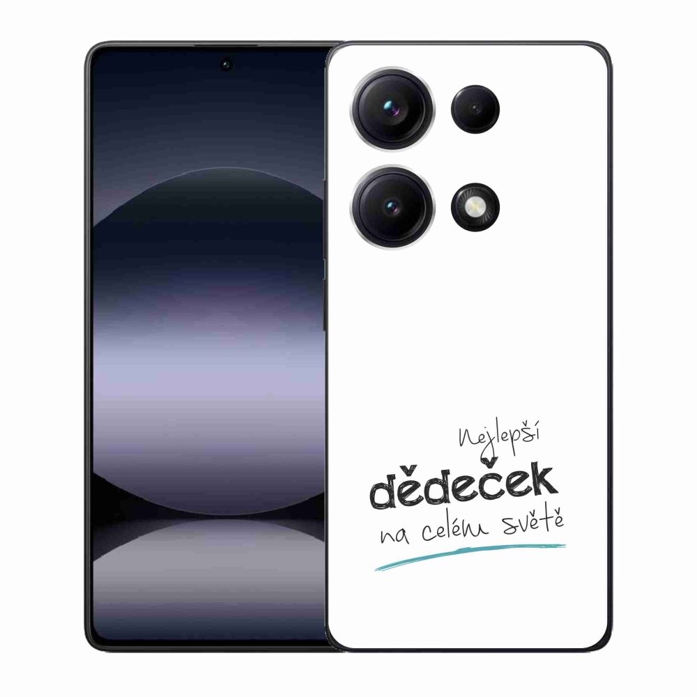 Gelový kryt mmCase na Xiaomi Redmi Note 14S - nejlepší dědeček 3 bílé pozadí