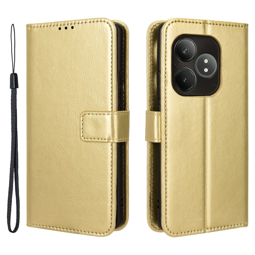 Crazy knížkové pouzdro na Realme GT 6 5G/GT 6T 5G - zlaté