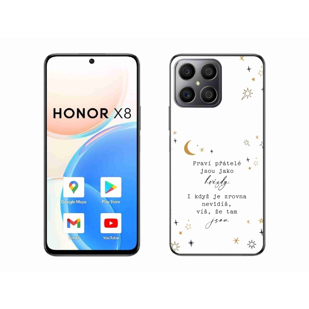 Gelový kryt mmCase na Honor X8 4G - citát 6 bílé pozadí