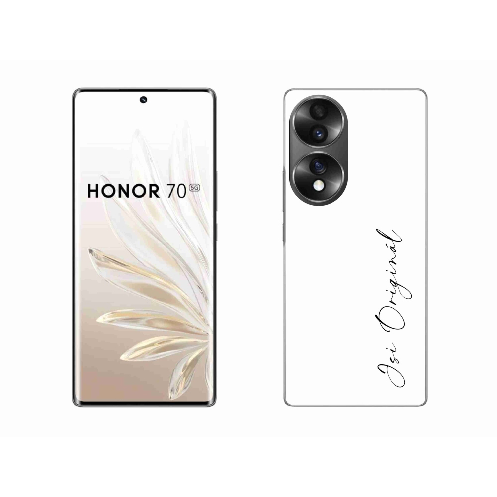 Gelový kryt mmCase na Honor 70 - jsi originál bílé pozadí