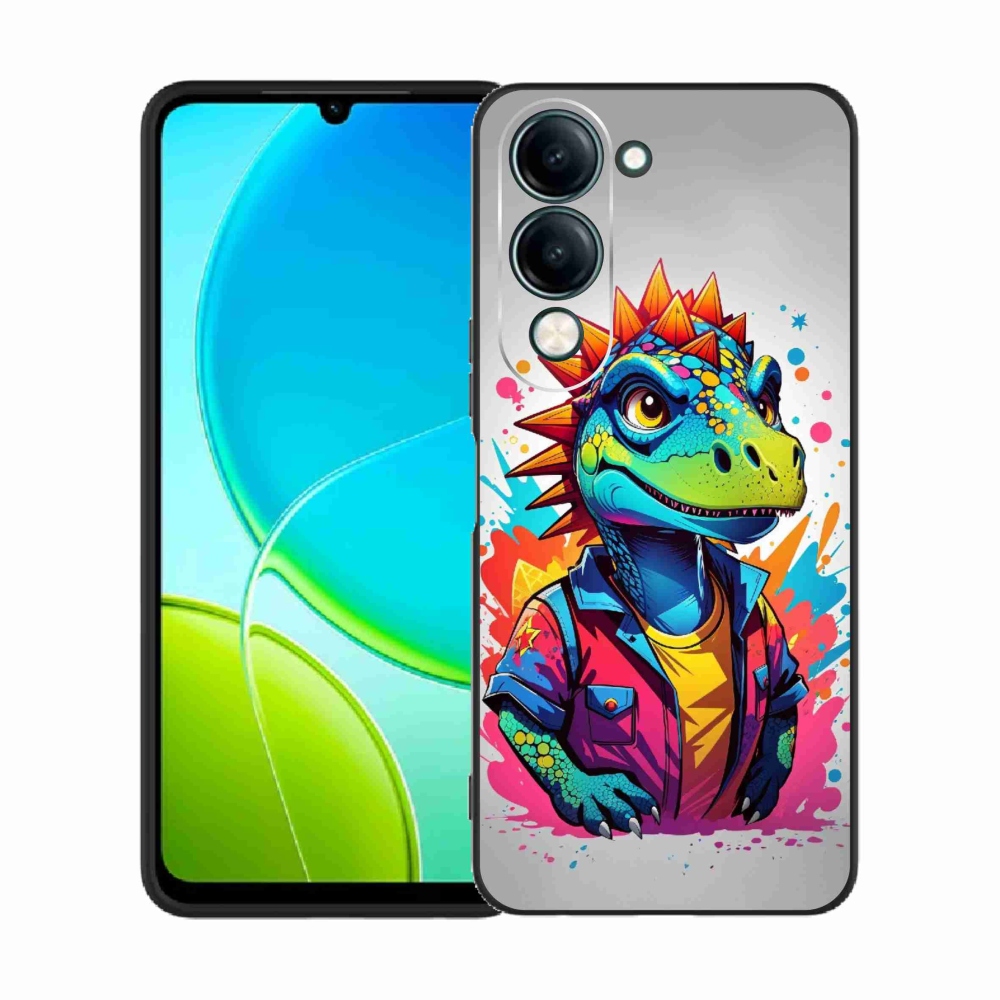 Gelový kryt mmCase na Vivo Y29s 5G - barevný dinosaurus