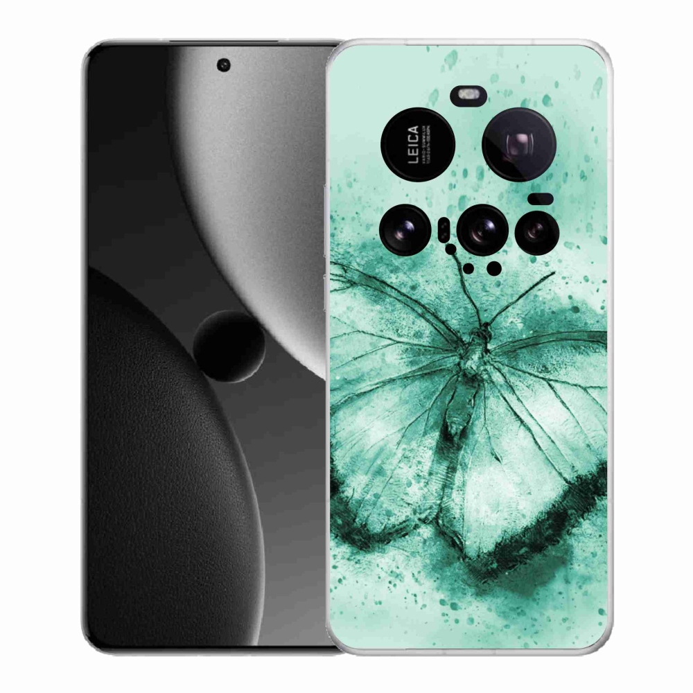 Gelový kryt mmCase na Xiaomi 15 Ultra - zelený motýl