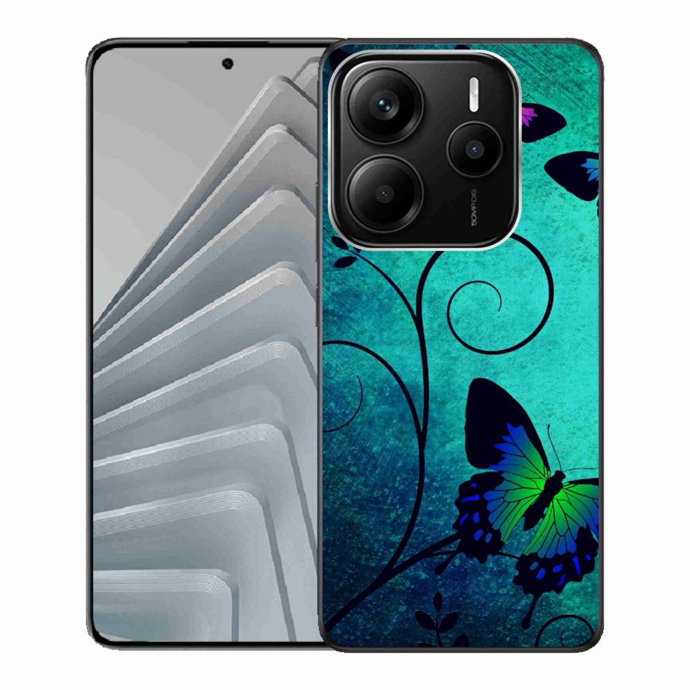 Gelový kryt mmCase na Xiaomi Redmi Note 14 5G - barevní motýli