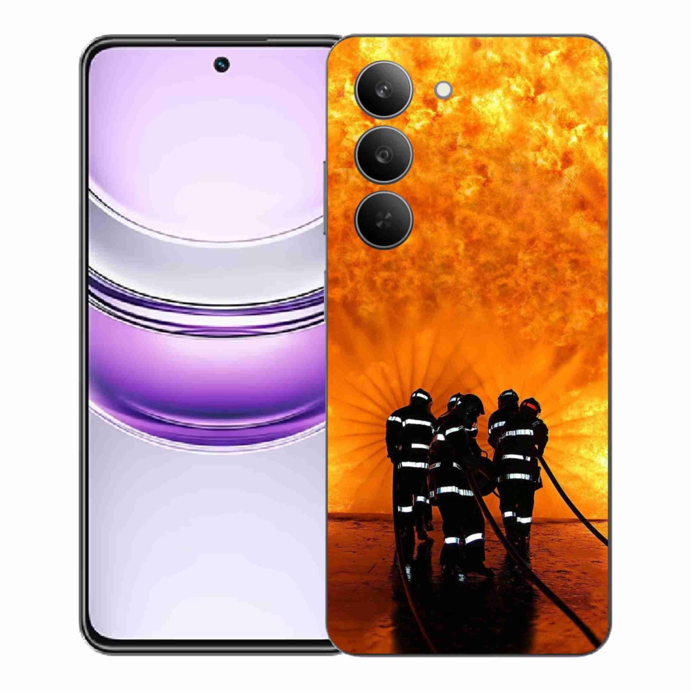 Gelový kryt mmCase na Realme 14x 5G - požár