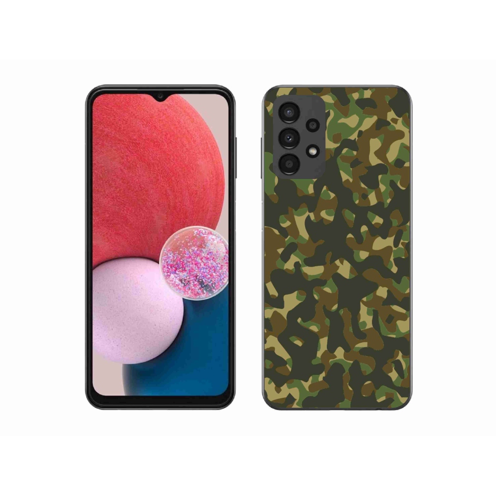 Gelový kryt mmCase na Samsung Galaxy A13 4G - maskáčový vzor 1