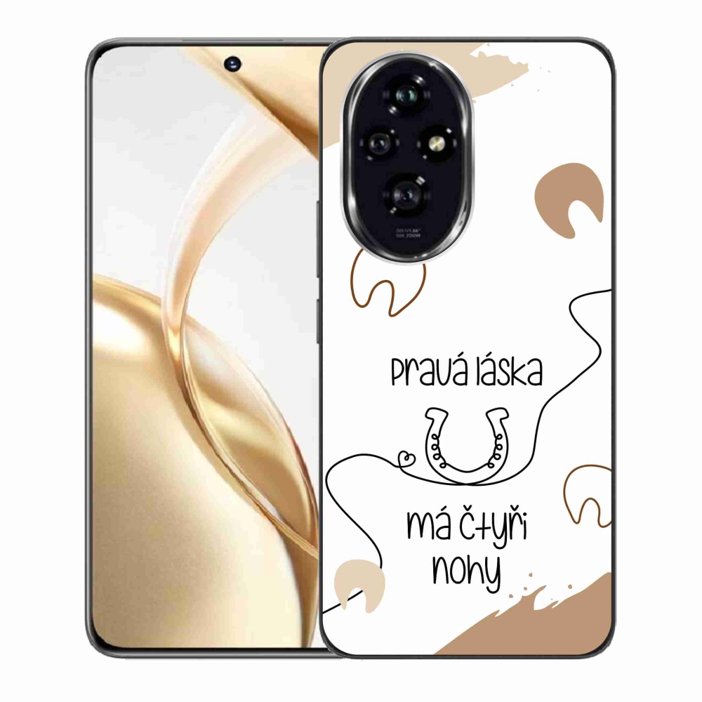 Gelový kryt mmCase na Honor 200 5G - koňský motiv bílé pozadí