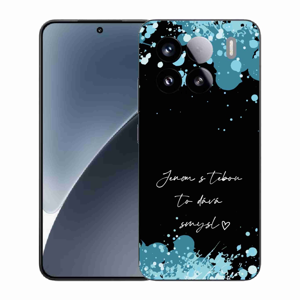 Gelový kryt mmCase na Xiaomi 15 - zamilovaný text černé pozadí