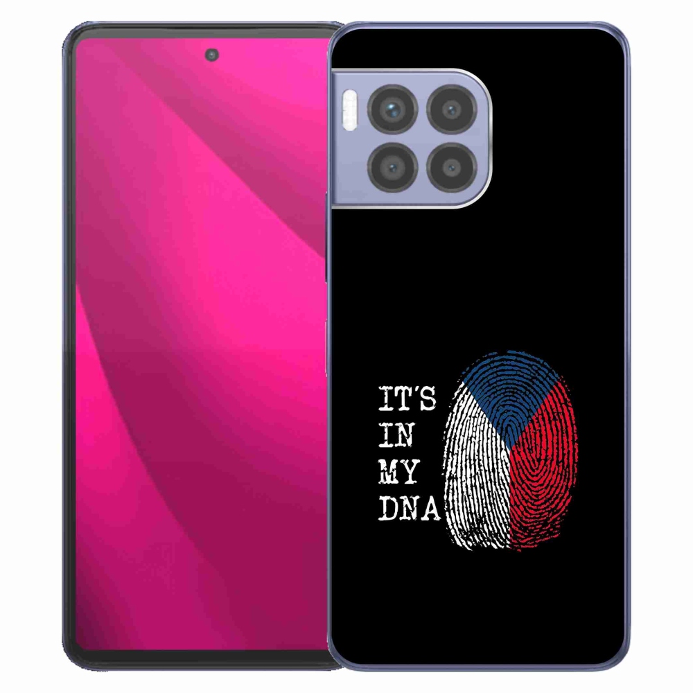 Gelový kryt mmCase na T-Mobile T Phone 2 Pro - vlajka otisk prstu černé pozadí