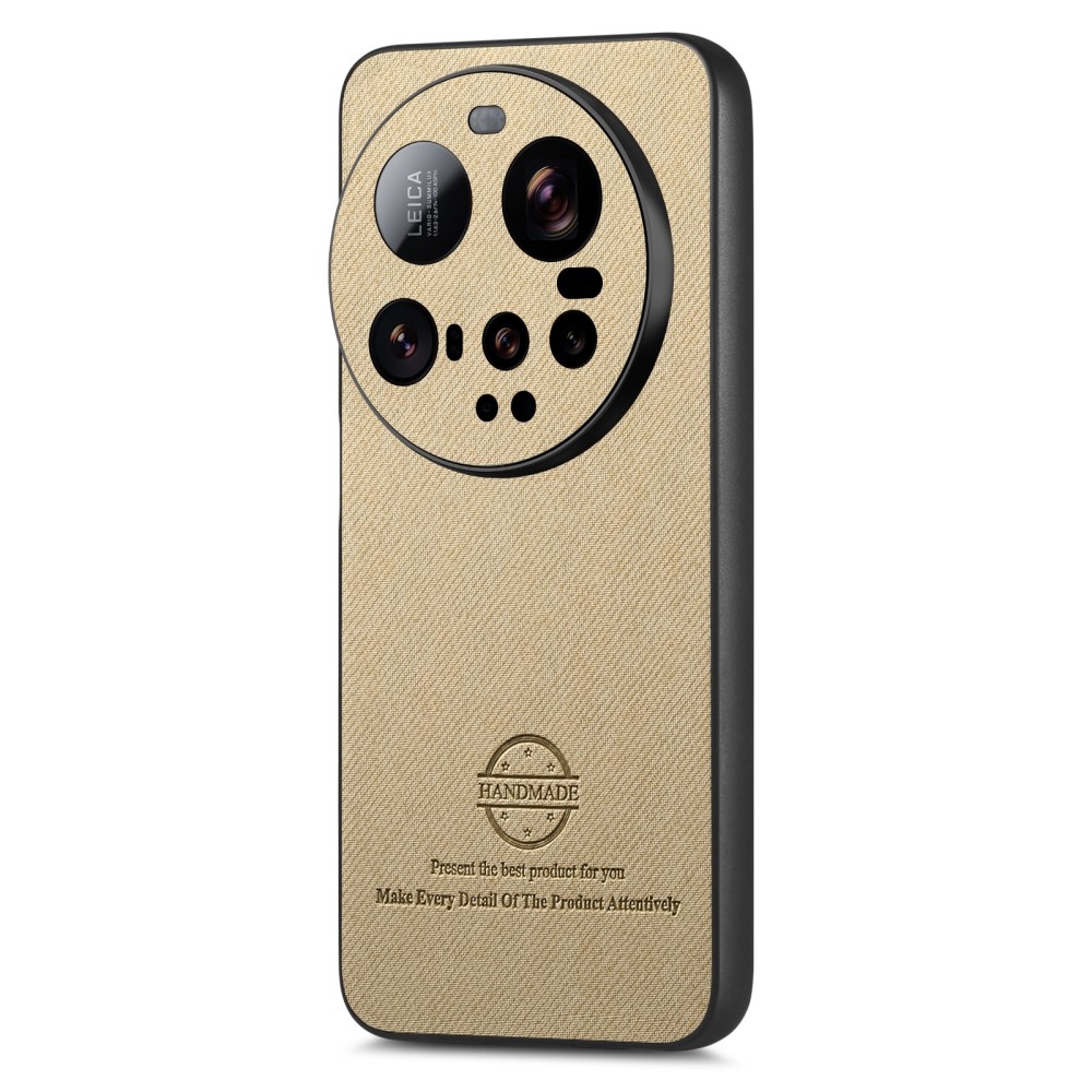 Crafted gelový obal s umělou kůží na Xiaomi 15 Ultra - khaki