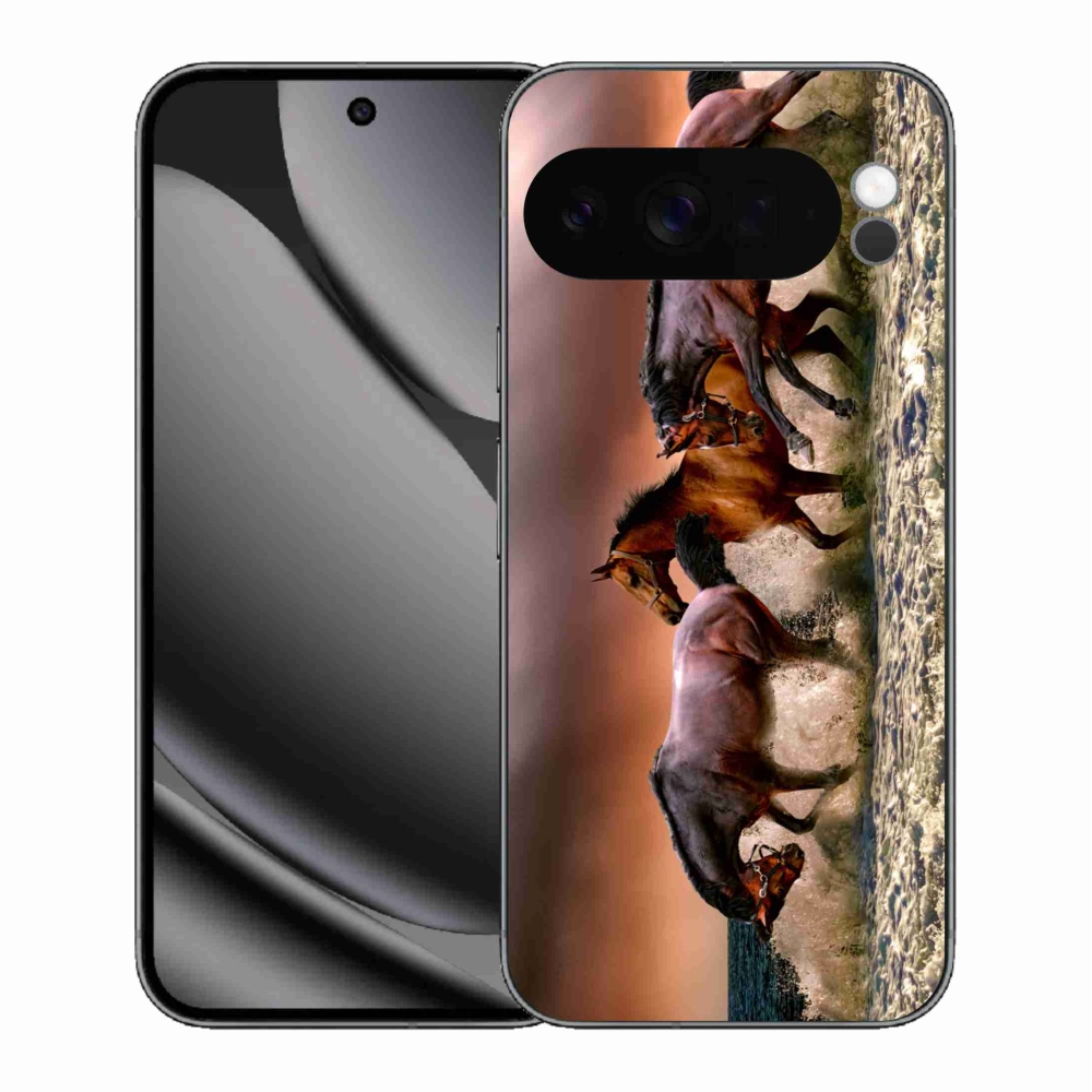 Gelový kryt mmCase na Google Pixel 10 Pro XL - koně 1