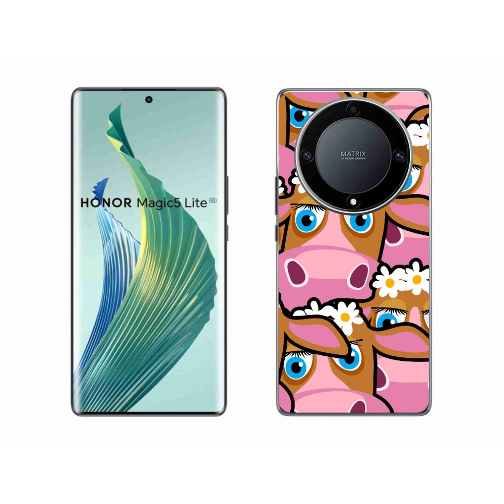 Gelový kryt mmCase na Honor Magic 5 Lite 5G - kreslené kravičky
