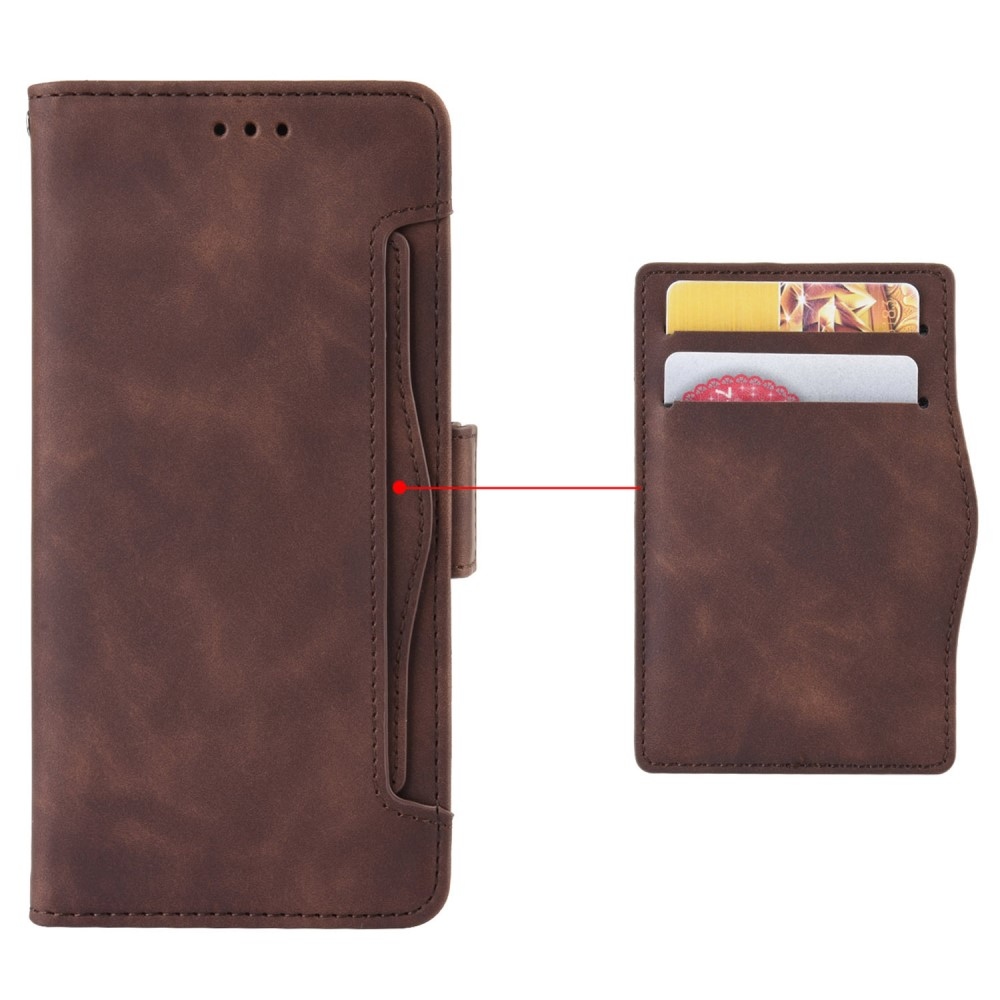 Cards knížkové pouzdro na Xiaomi Redmi Note 14S/Note 13 Pro 4G/Poco M6 Pro - hnědé