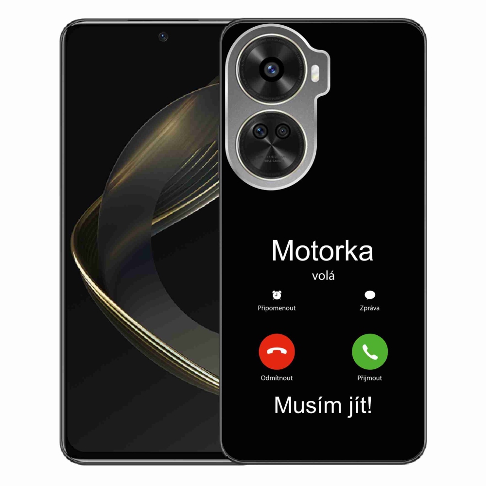 Gelový kryt mmCase na Huawei Nova 12 SE - motorka volá černé pozadí