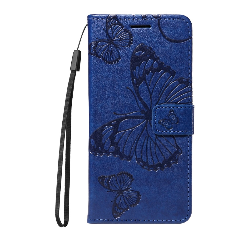 Big Butterfly knížkové pouzdro na Xiaomi Redmi Note 14 - modré