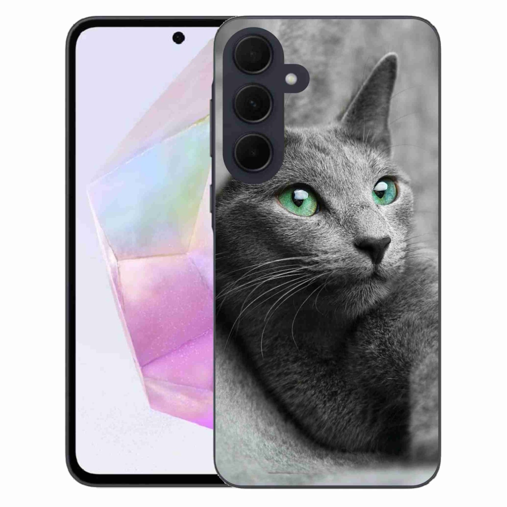Gelový kryt mmCase na Samsung Galaxy A35 5G - kočka 2