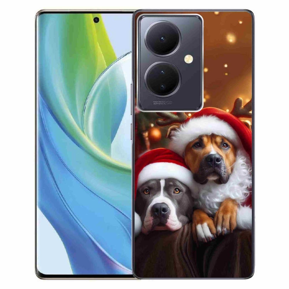 Gelový kryt mmCase na Vivo V29 Lite 5G - vánoční psi