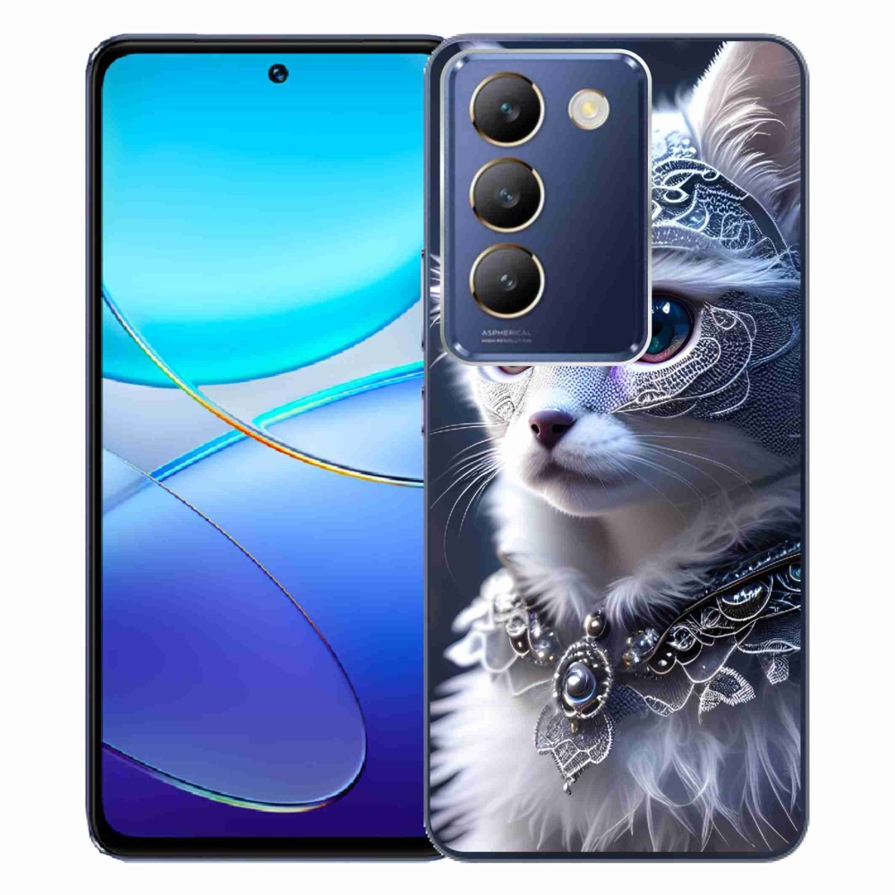 Gelový kryt mmCase na Vivo V40 SE 4G/5G - bílá kočka
