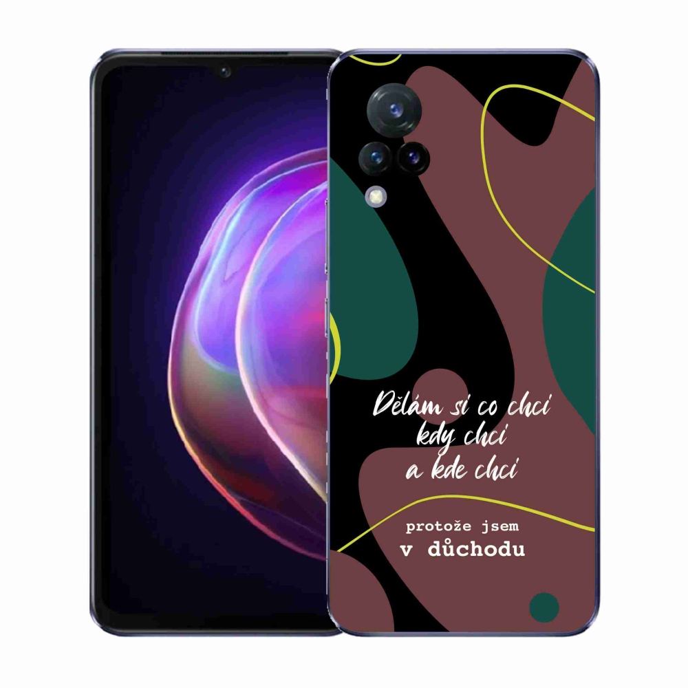Gelový kryt mmCase na Vivo V21 4G/5G - vtipný text 10 černé pozadí