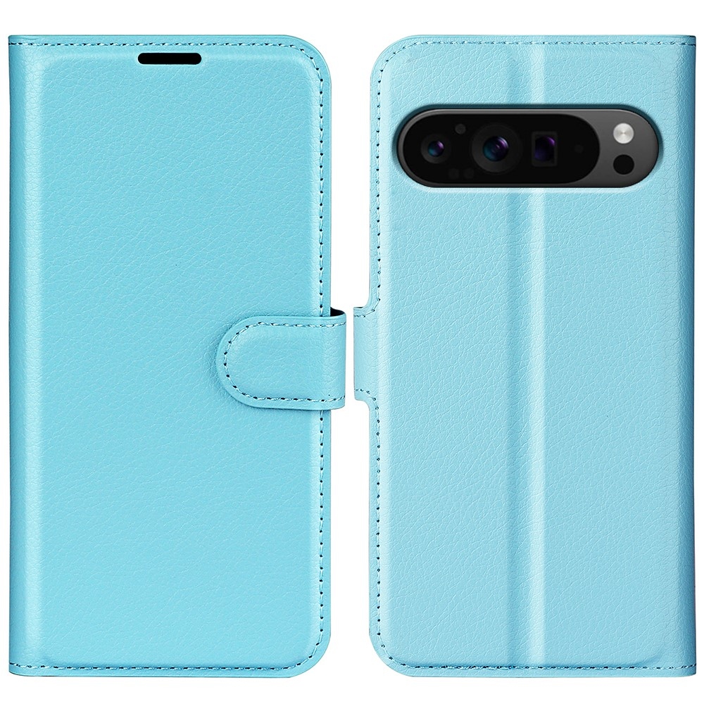 Litchi knížkové pouzdro na Google Pixel 9 Pro XL - modré