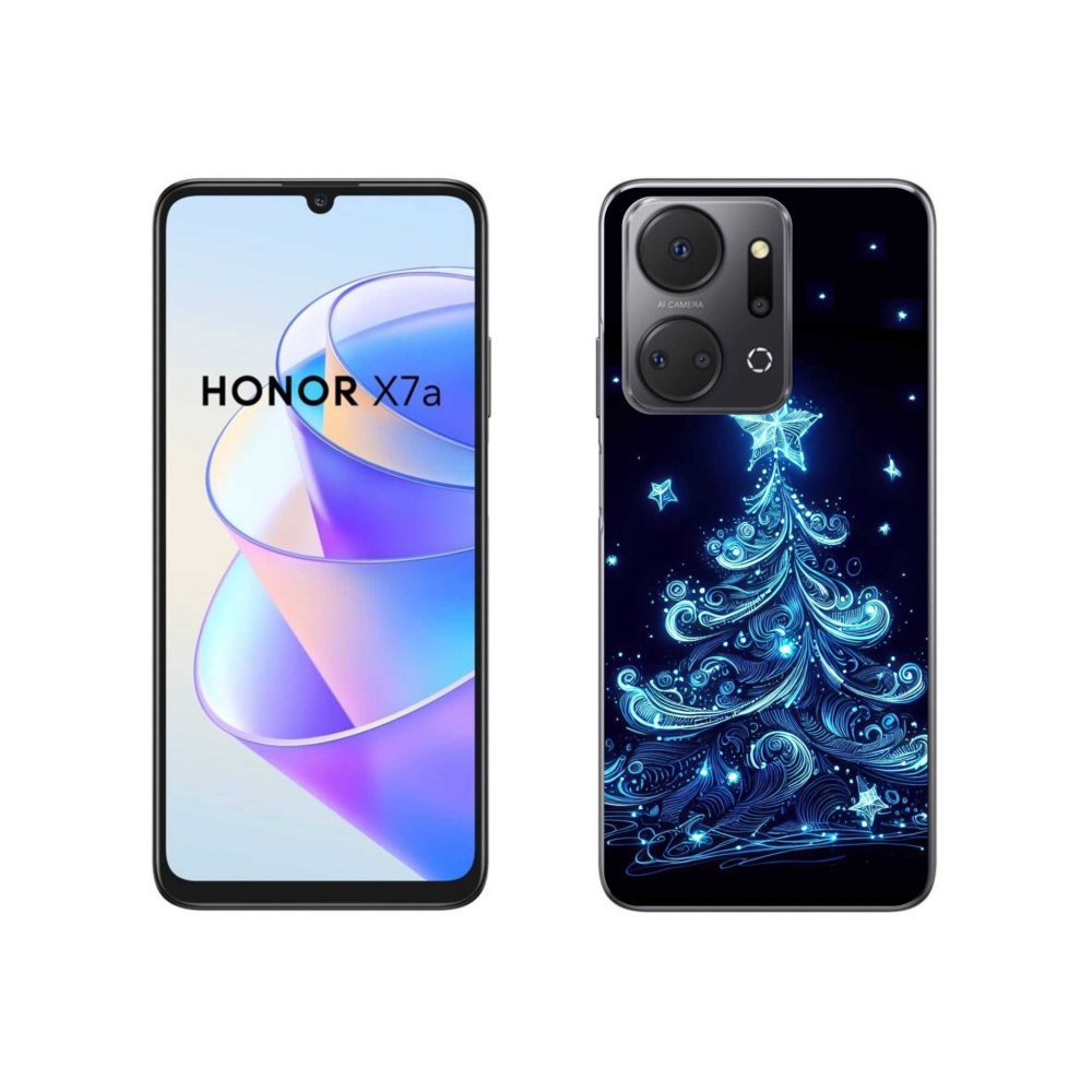 Gelový kryt mmCase na Honor X7a - neonový vánoční stromek 4