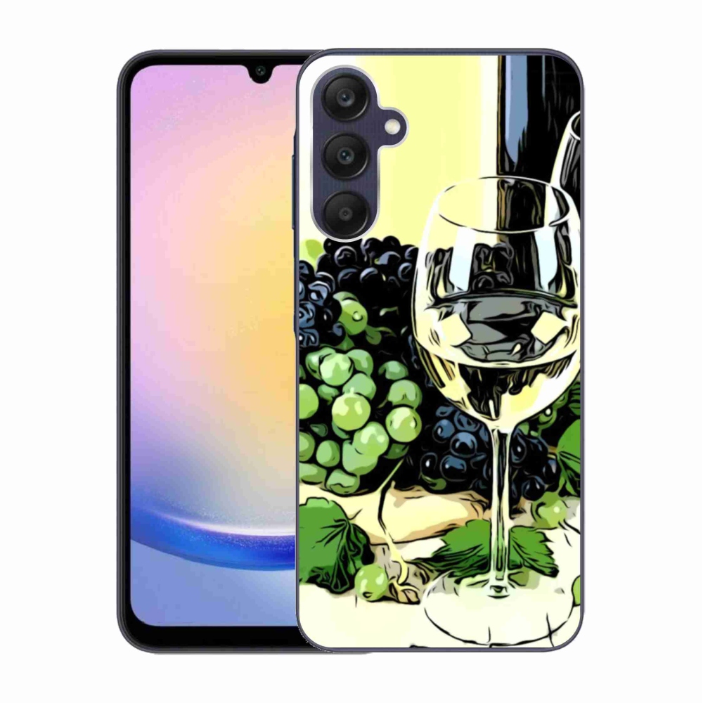 Gelový kryt mmCase na Samsung Galaxy A25 5G - sklenka vína