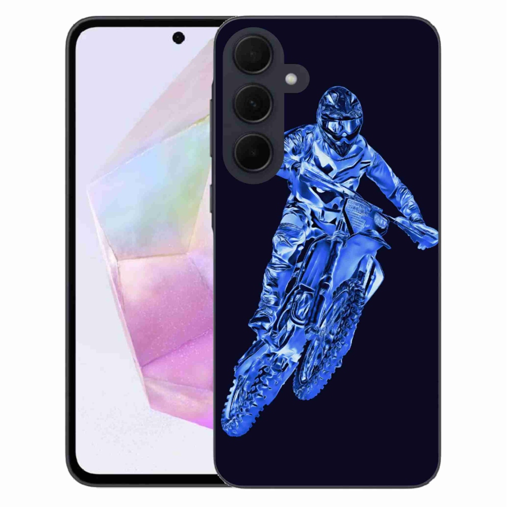 Gelový kryt mmCase na Samsung Galaxy A35 5G - motocross 1