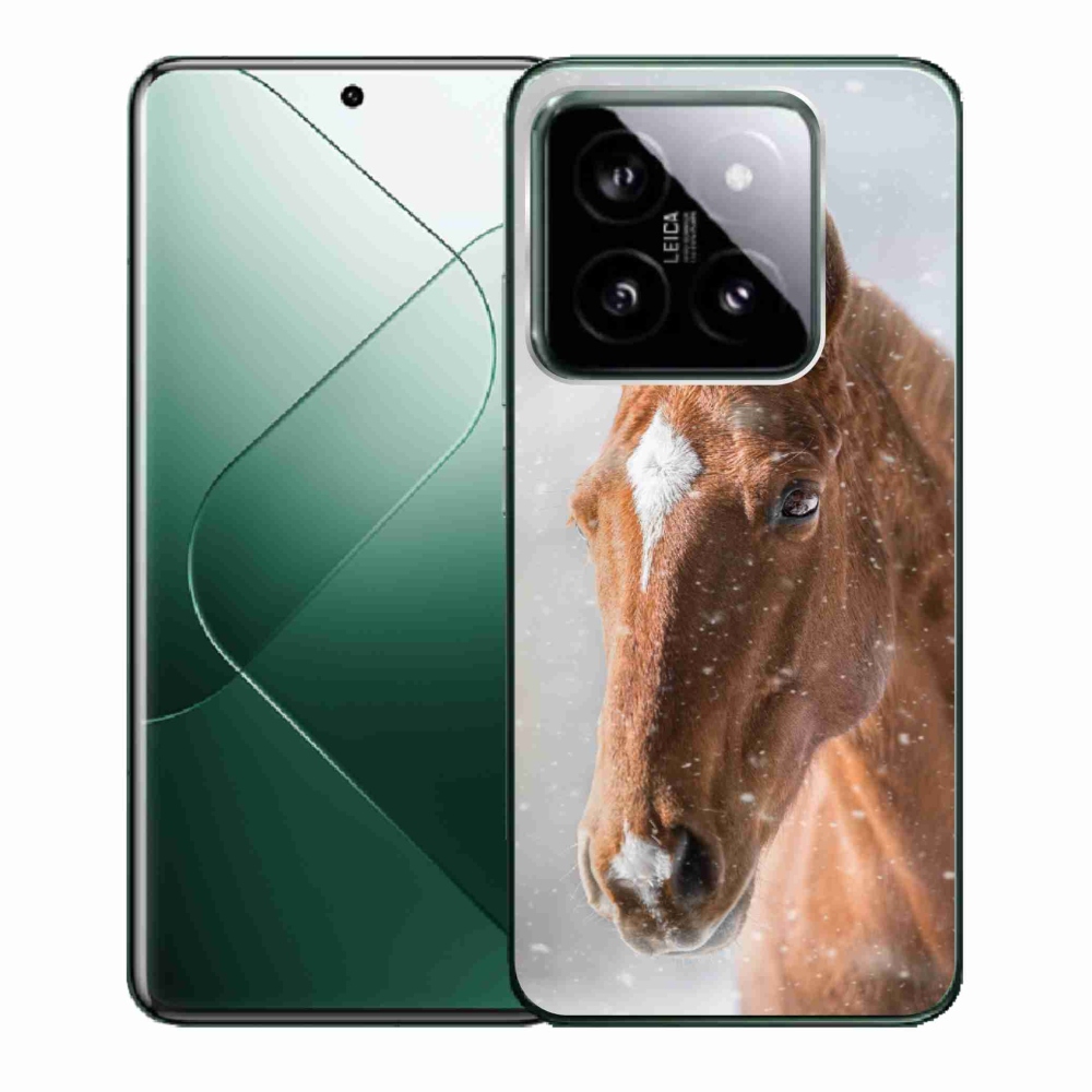 Gelový kryt mmCase na Xiaomi 14 - hnědý kůň 2